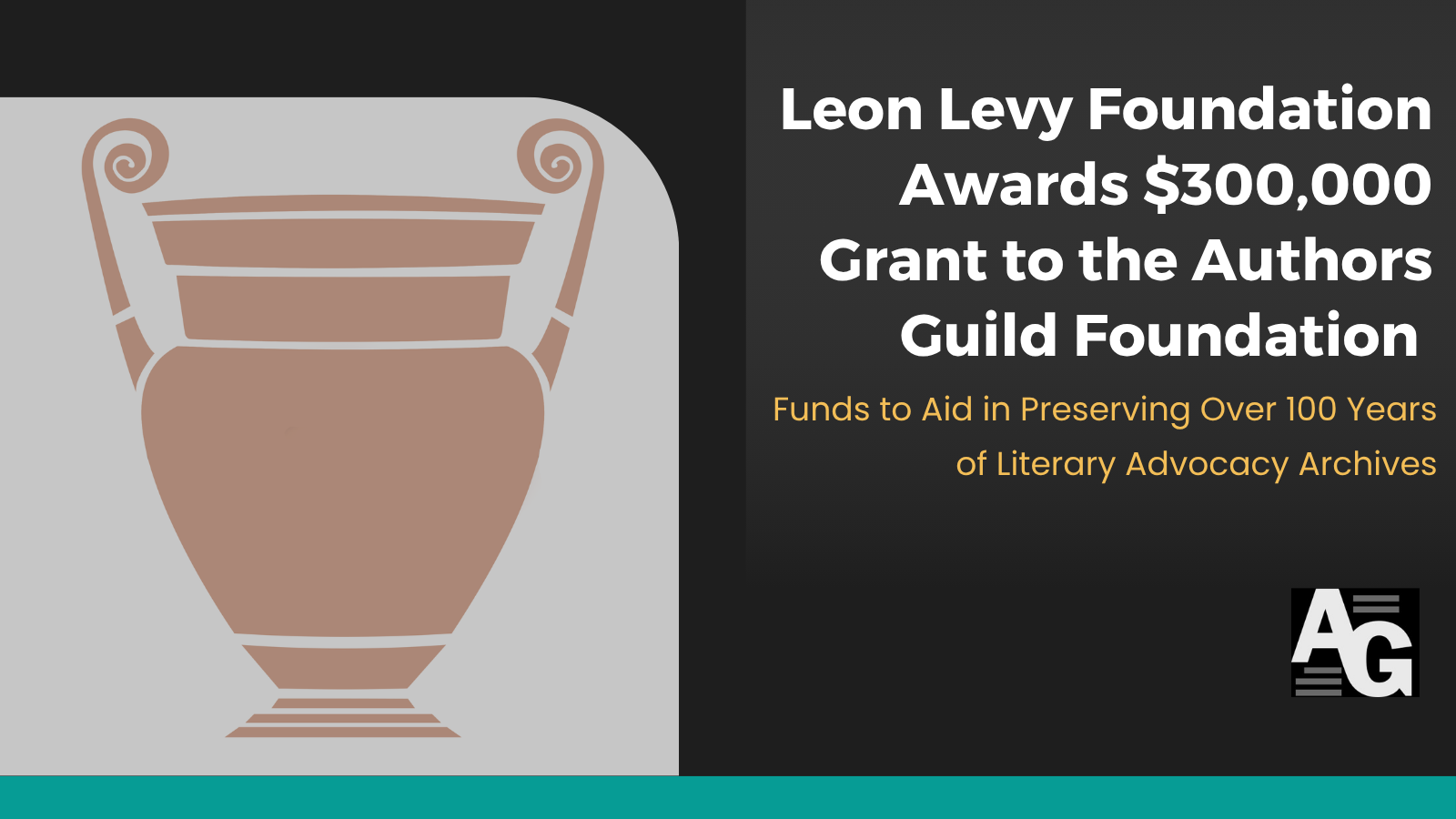 Leon Levy Foundation Awards $300,000 Grant to the Authors Guild Foundation to Preserve Over 100 Years of Literary Advocacy Archives